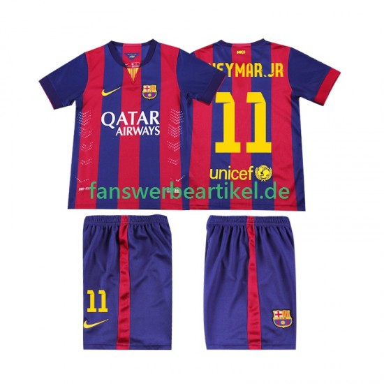 Neymar JR 11 Retro 2014 2015 Trikot FC Barcelona Kinder Heimausrüstung Kurzarm