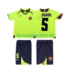 PUVDL 5 Retro 2005 Trikot FC Barcelona Kinder Auswärtsausrüstung 2006 Kurzarm
