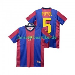 PUYOL 5 Retro 1998 Trikot FC Barcelona Herren Heimausrüstung 1999 Kurzarm