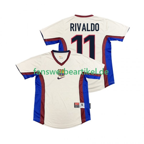 RIVALDO 11 Retro 1998 Trikot FC Barcelona Herren Auswärtsausrüstung 1999 Kurzarm