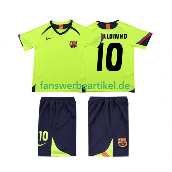RONALDINHO 10 Retro 2005 Trikot FC Barcelona Kinder Auswärtsausrüstung 2006 Kurzarm