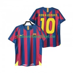 RONALDINHO 10 Retro 2005 Trikot FC Barcelona Herren Heimausrüstung 2006 Kurzarm