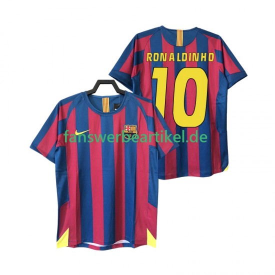 RONALDINHO 10 Retro 2005 Trikot FC Barcelona Herren Heimausrüstung 2006 Kurzarm