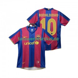 RONALDINHO 10 Retro 2007 Trikot FC Barcelona Herren Heimausrüstung 2008 Kurzarm