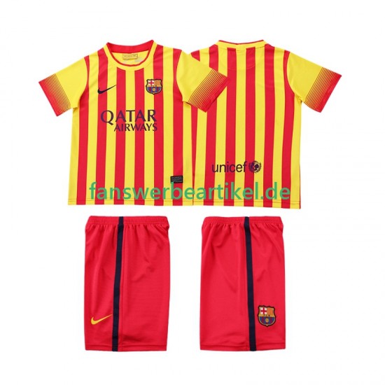 Retro 2013 2014 Trikot FC Barcelona Kinder Auswärtsausrüstung Kurzarm