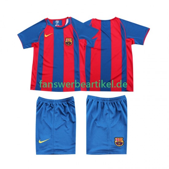 Retro 2005 Trikot FC Barcelona Kinder Heimausrüstung 2004 Kurzarm