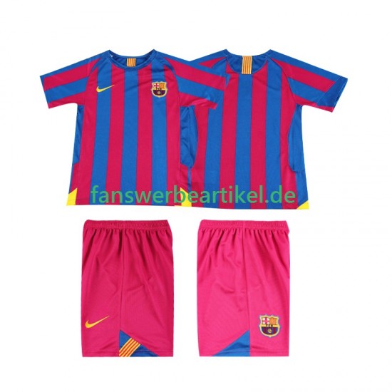 Retro 2005 Trikot FC Barcelona Kinder Heimausrüstung 2006 Kurzarm