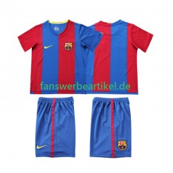 Retro 2007 Trikot FC Barcelona Kinder Heimausrüstung 2006 Kurzarm