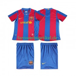 Retro 2007 Trikot FC Barcelona Kinder Heimausrüstung 2008 Kurzarm