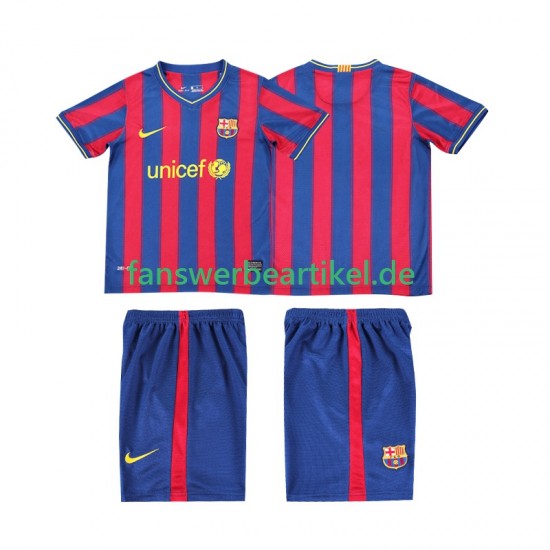 Retro 2009 Trikot FC Barcelona Kinder Heimausrüstung 2010 Kurzarm