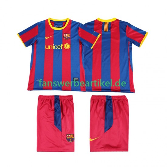 Retro Trikot FC Barcelona Kinder Heimausrüstung 2011 2010 Kurzarm