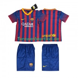 Retro 2013 2014 Trikot FC Barcelona Kinder Heimausrüstung Kurzarm