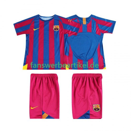 Retro Champions League 2005 Trikot FC Barcelona Kinder Heimausrüstung 2006 Kurzarm