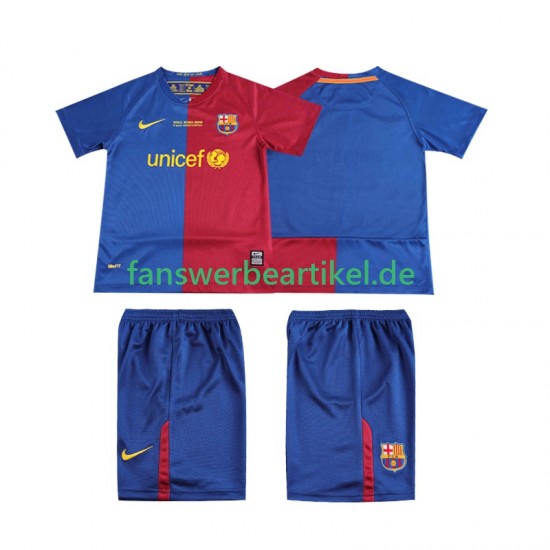 Retro Champions League 2009 Trikot FC Barcelona Kinder Heimausrüstung 2008 Kurzarm