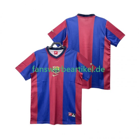 Retro 1998 Trikot FC Barcelona Herren Heimausrüstung 1999 Kurzarm