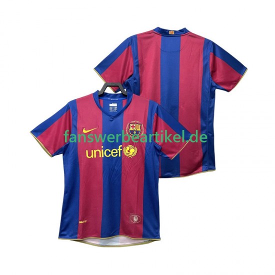 Retro 2007 Trikot FC Barcelona Herren Heimausrüstung 2008 Kurzarm