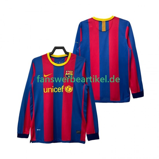 Retro Trikot FC Barcelona Herren Heimausrüstung 2011 2010 Langarm