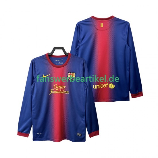 Retro 2012 2013 Trikot FC Barcelona Herren Heimausrüstung Langarm