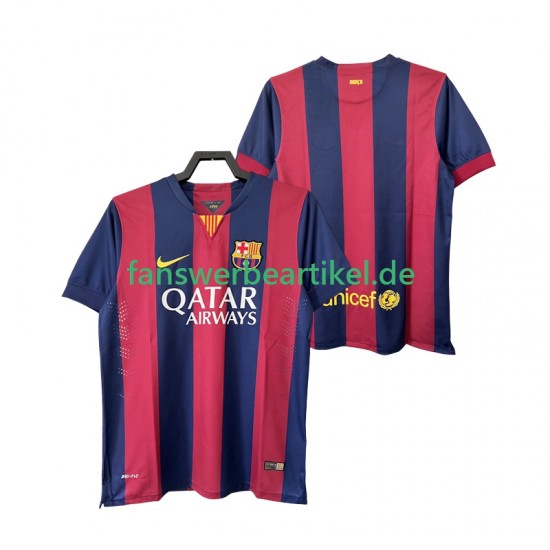 Retro 2014 2015 Trikot FC Barcelona Herren Heimausrüstung Kurzarm