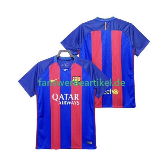 Retro 2016 2017 Trikot FC Barcelona Herren Heimausrüstung Kurzarm