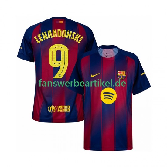 Robert Lewandowski 9 Champions League Trikot FC Barcelona Herren Heimausrüstung 2025-2026 Kurzarm