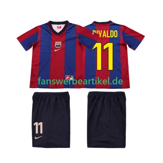 Ronaldo 11 Retro 1998 Trikot FC Barcelona Kinder Heimausrüstung 1999 Kurzarm