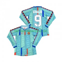 Ronaldo 9 Retro 1996 1997 Trikot FC Barcelona Herren Auswärtsausrüstung Langarm