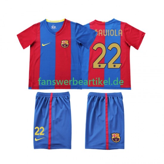 SAUIOLA 22 Retro 2007 Trikot FC Barcelona Kinder Heimausrüstung 2006 Kurzarm