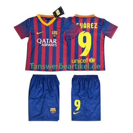 SUARZE 9 Retro 2013 2014 Trikot FC Barcelona Kinder Heimausrüstung Kurzarm