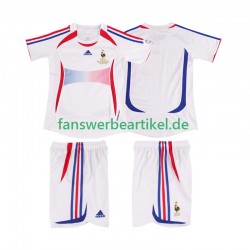 Retro Trikot Frankreich Kinder Auswärtsausrüstung 2006 Kurzarm