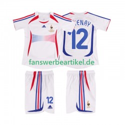 Henry 12 Retro Trikot Frankreich Kinder Auswärtsausrüstung 2006 Kurzarm