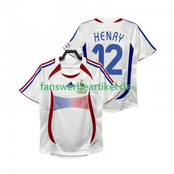 Henry 12 Retro Trikot Frankreich Herren Auswärtsausrüstung 2006 Kurzarm