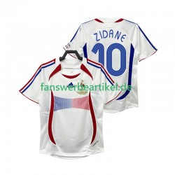 ZIDANE 10 Retro Trikot Frankreich Herren Auswärtsausrüstung 2006 Kurzarm