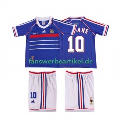 ZINANE 10 Retro 1998 Trikot Frankreich Kinder Heimausrüstung Kurzarm