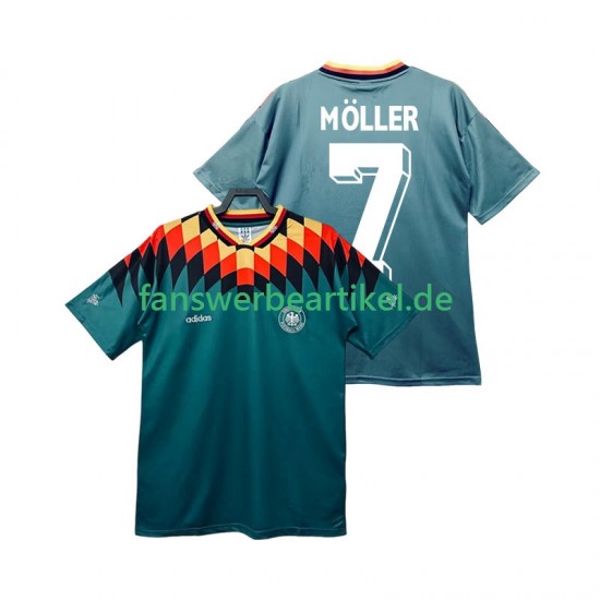MOLLER 7 Retro Trikot Deutschland Herren Auswärtsausrüstung 1994 Kurzarm