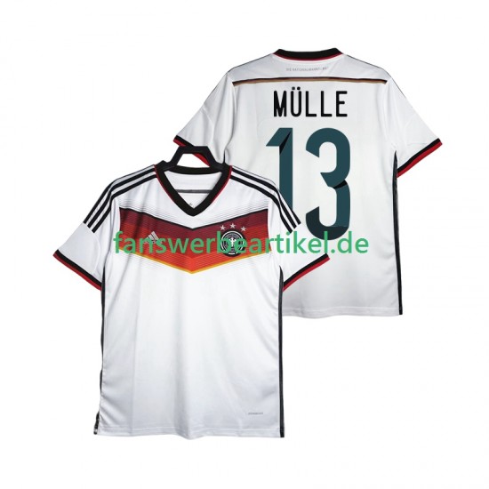 Retro MULLER 13 2014 Trikot Deutschland Herren Heimausrüstung Kurzarm