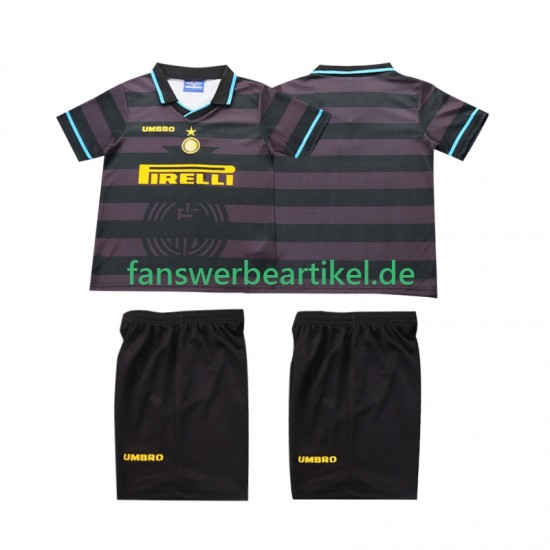 Retro 1997 1998 Trikot Inter Mailand Kinder Ausweich ausrüstung Kurzarm