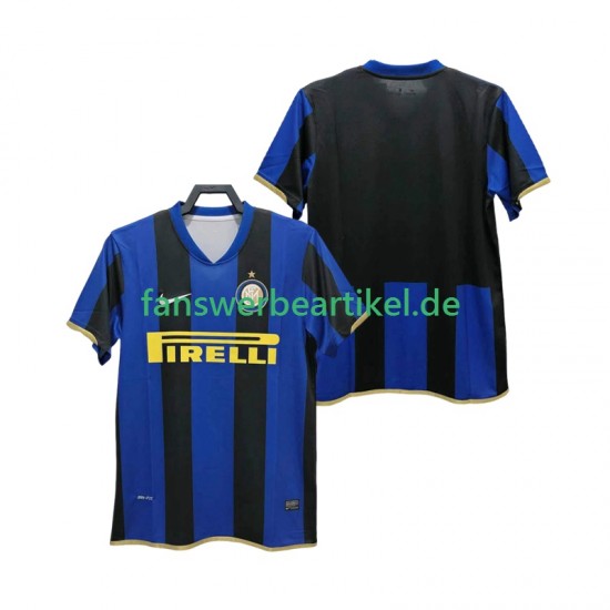Retro Champions League 2009 Trikot Inter Mailand Herren Heimausrüstung 2008 Kurzarm