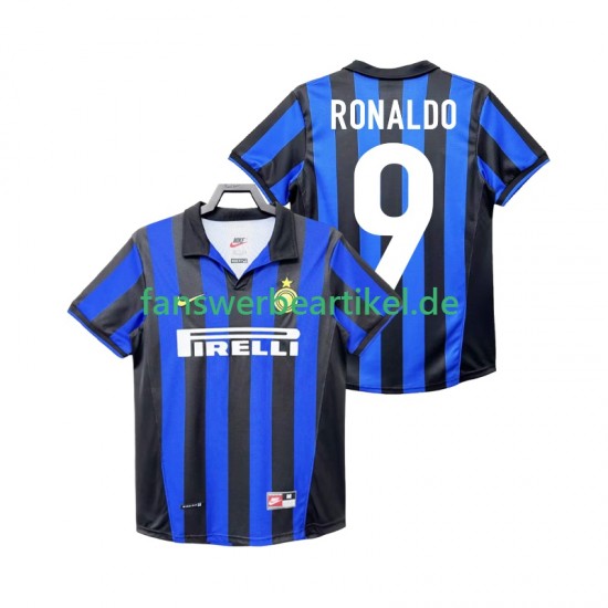 Roanldo 9 Retro 1998 Trikot Inter Mailand Herren Heimausrüstung 1999 Kurzarm