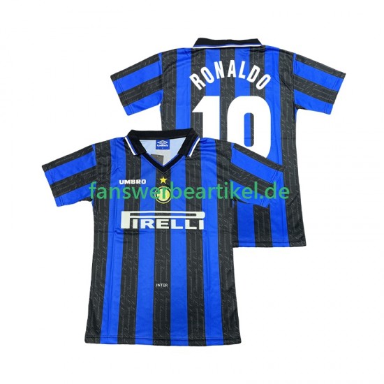 Ronaldo 10 Retro 1997 1998 Trikot Inter Mailand Herren Heimausrüstung Kurzarm