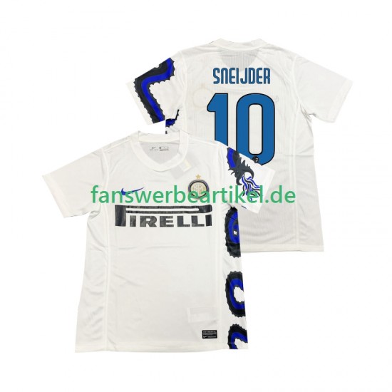 SNEIJDER 10 Retro Trikot Inter Mailand Herren Auswärtsausrüstung 2011 2010 Kurzarm