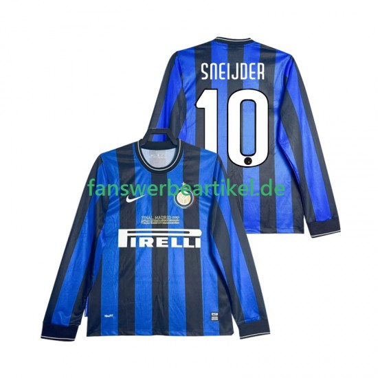 SNEIJDER 10 Retro 2009 Trikot Inter Mailand Herren Heimausrüstung 2010 Langarm