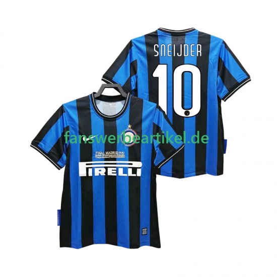 SNEIJDER 10 Retro 2009 Trikot Inter Mailand Herren Heimausrüstung 2010 Kurzarm