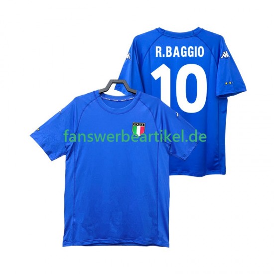 Roberto Baggio 10 Retro 2000 Trikot Italien Herren Heimausrüstung Kurzarm