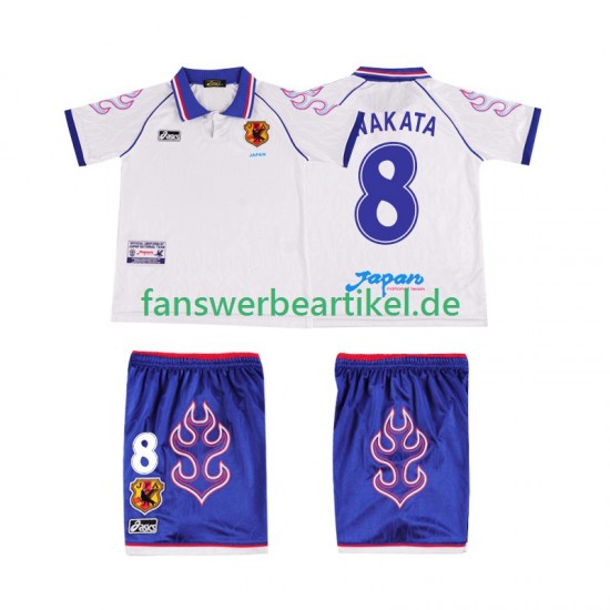 NAKATA 8 Retro 1998 Trikot Japan Kinder Auswärtsausrüstung Kurzarm