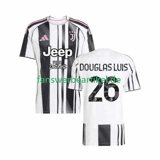 Douglas Luiz 26 Trikot Juventus Turin Herren Heimausrüstung 2025-2026 Kurzarm