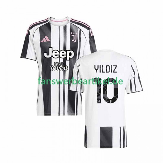 Kenan Yildiz 10 Trikot Juventus Turin Herren Heimausrüstung 2025-2026 Kurzarm