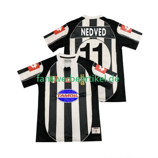 NEDVED 11 Retro 2002 2003 Trikot Juventus Turin Herren Heimausrüstung Kurzarm