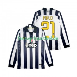 Pirlo 21 Retro 2014 2015 Trikot Juventus Turin Herren Heimausrüstung Langarm