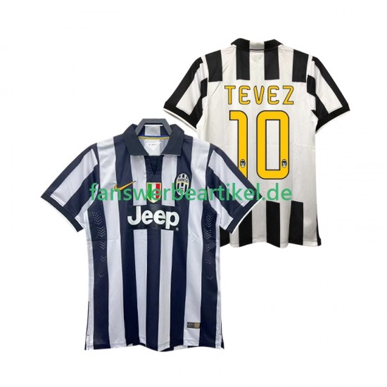 TEVEZ 10 Retro 2014 2015 Trikot Juventus Turin Herren Heimausrüstung Kurzarm